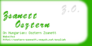 zsanett osztern business card